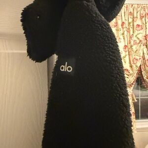 ALO cropped fleece bomber jacket